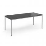 Flexi 25 rectangular table with graphite frame 1800mm x 800mm - Black FLT1800-G-BK