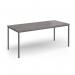 Flexi 25 rectangular table with graphite frame 1800mm x 800mm - grey oak FLT1800-G-GO