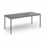 Flexi 25 rectangular table with graphite frame 1800mm x 800mm - grey oak FLT1800-G-GO