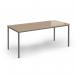 Flexi 25 rectangular table with graphite frame 1800mm x 800mm - Kendal Oak FLT1800-G-KO
