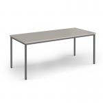 Flexi 25 rectangular table with graphite frame 1800mm x 800mm - Light Grey FLT1800-G-LG