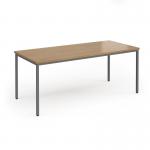 Flexi 25 rectangular table with graphite frame 1800mm x 800mm - oak FLT1800-G-O