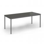 Flexi 25 rectangular table with graphite frame 1800mm x 800mm - Onyx Grey FLT1800-G-OG