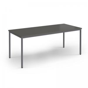 Flexi 25 rectangular table with graphite frame 1800mm x 800mm - Onyx