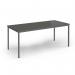 Flexi 25 rectangular table with graphite frame 1800mm x 800mm - Onyx Grey FLT1800-G-OG