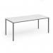 Flexi 25 rectangular table with graphite frame 1800mm x 800mm - white