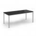 Flexi 25 rectangular table with silver frame 1800mm x 800mm - Black FLT1800-S-BK