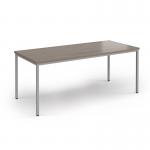 Flexi 25 rectangular table with silver frame 1800mm x 800mm - Barcelona Walnut FLT1800-S-BW