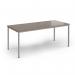 Flexi 25 rectangular table with silver frame 1800mm x 800mm - Barcelona Walnut FLT1800-S-BW