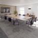 Flexi 25 rectangular table with silver frame 1800mm x 800mm - Barcelona Walnut FLT1800-S-BW