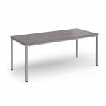 Flexi 25 rectangular table with silver frame 1800mm x 800mm - grey oak FLT1800-S-GO
