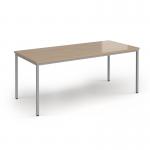 Flexi 25 rectangular table with silver frame 1800mm x 800mm - Kendal Oak FLT1800-S-KO
