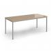 Flexi 25 rectangular table with silver frame 1800mm x 800mm - Kendal Oak FLT1800-S-KO