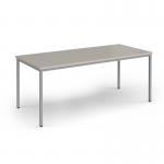 Flexi 25 rectangular table with silver frame 1800mm x 800mm - Light Grey FLT1800-S-LG