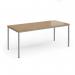 Flexi 25 rectangular table with silver frame 1800mm x 800mm - oak