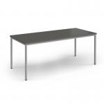 Flexi 25 rectangular table with silver frame 1800mm x 800mm - Onyx Grey FLT1800-S-OG
