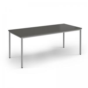 Flexi 25 rectangular table with silver frame 1800mm x 800mm - Onyx