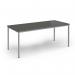 Flexi 25 rectangular table with silver frame 1800mm x 800mm - Onyx Grey FLT1800-S-OG