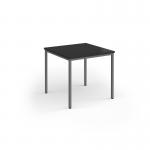 Flexi 25 square table with graphite frame 800mm x 800mm - Black FLT800-G-BK