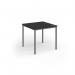 Flexi 25 square table with graphite frame 800mm x 800mm - Black FLT800-G-BK