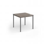 Flexi 25 square table with graphite frame 800mm x 800mm - Barcelona Walnut FLT800-G-BW