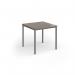 Flexi 25 square table with graphite frame 800mm x 800mm - Barcelona Walnut FLT800-G-BW
