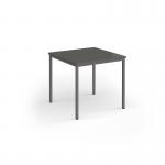 Flexi 25 square table with graphite frame 800mm x 800mm - Onyx Grey FLT800-G-OG