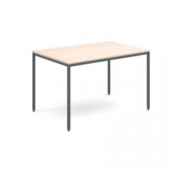 Cheap Stationery Supply of Rectangular flexi table with graphite frame 1200mm x 800mm - maple Office Statationery