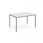 Rectangular flexi table with graphite frame 1200mm x 800mm - white