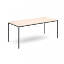 Cheap Stationery Supply of Rectangular flexi table with graphite frame 1800mm x 800mm - maple Office Statationery