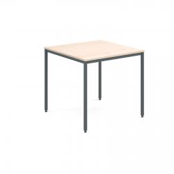Cheap Stationery Supply of Rectangular flexi table with graphite frame 800mm x 800mm - maple Office Statationery