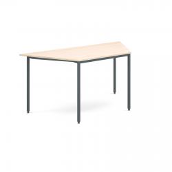 Cheap Stationery Supply of Trapezoidal flexi table with graphite frame 1600mm x 800mm - maple Office Statationery