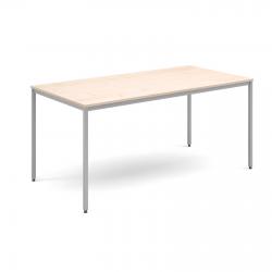 Cheap Stationery Supply of Rectangular flexi table with silver frame 1600mm x 800mm - maple Office Statationery