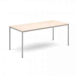 Cheap Stationery Supply of Rectangular flexi table with silver frame 1800mm x 800mm - maple Office Statationery