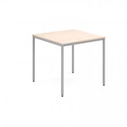 Cheap Stationery Supply of Rectangular flexi table with silver frame 800mm x 800mm - maple Office Statationery