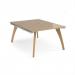 Fuze back to back desks 1200mm x 1600mm with oak legs - white underframe, kendal oak top FZ1216-WH-KO