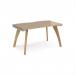 Fuze single desk 1400mm x 800mm with oak legs - white underframe, kendal oak top FZ148-WH-KO