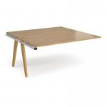 Fuze add on units back to back 1600mm x 1600mm - white frame and oak top