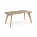 Fuze single desk 1600mm x 800mm with oak legs - white underframe, kendal oak top FZ168-WH-KO