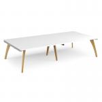 Fuze rectangular boardroom table 3200mm x 1600mm - white frame and white top