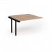 Connex Goal-Post 1200 x 1200 x 725mm Back to Back Add On Bay - Black Frame Beech Top GCO1212-AB-K-B