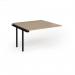 Connex Goal-Post 1200 x 1200 x 725mm Back to Back Add On Bay - Black Frame Kendal Oak Top GCO1212-AB-K-KO