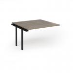 Connex Goal-Post 1200 x 1200 x 725mm Back to Back Add On Bay - Black Frame Nebraska Oak Top GCO1212-AB-K-NO