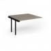 Connex Goal-Post 1200 x 1200 x 725mm Back to Back Add On Bay - Black Frame Nebraska Oak Top GCO1212-AB-K-NO
