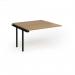 Connex Goal-Post 1200 x 1200 x 725mm Back to Back Add On Bay - Black Frame Oak Top GCO1212-AB-K-O