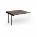 Connex Goal-Post 1200 x 1200 x 725mm Back to Back Add On Bay - Black Frame Walnut Top GCO1212-AB-K-W