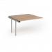 Connex Goal-Post 1200 x 1200 x 725mm Back to Back Add On Bay - Silver Frame Beech Top GCO1212-AB-S-B