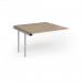 Connex Goal-Post 1200 x 1200 x 725mm Back to Back Add On Bay - Silver Frame Kendal Oak Top GCO1212-AB-S-KO