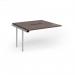 Connex Goal-Post 1200 x 1200 x 725mm Back to Back Add On Bay - Silver Frame Walnut Top GCO1212-AB-S-W