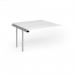 Connex Goal-Post 1200 x 1200 x 725mm Back to Back Add On Bay - Silver Frame White Top GCO1212-AB-S-WH